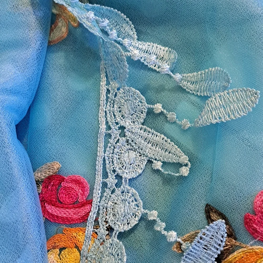 None colorful embroidered